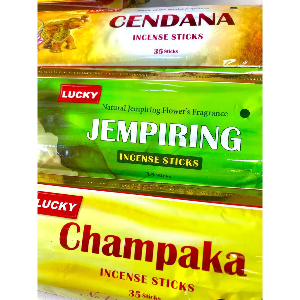 Dupa Lucky Jempiring Import India 22 cm 1 Bungkus isi 35 Sticks Full Harum Wangi
