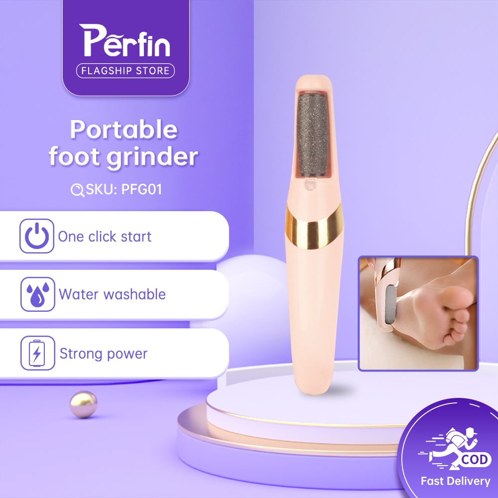 Perfin PF68 Callus Remover Elektrik Penghalus Kaki Portabel Untuk Pedicure Menghilangkan Kulit Mati Dan Kapalan