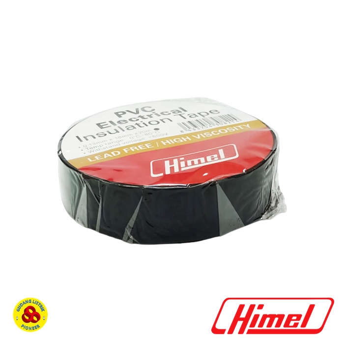 Himel Isolasi Kabel Listrik Warna Hitam 20 Meter PVC Insulation Electrical Tape