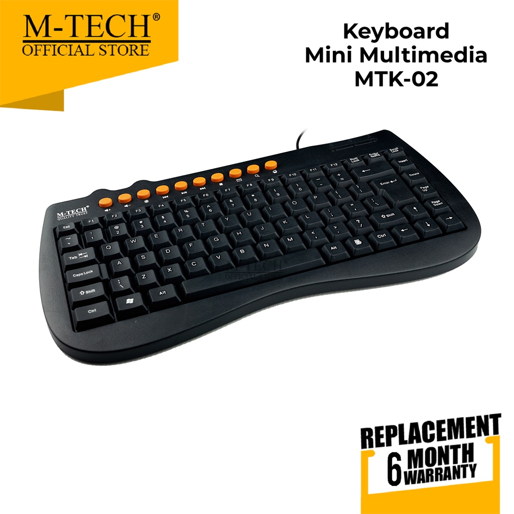 M-Tech Original Keyboard USB PC Komputer Mini Multimedia MT02