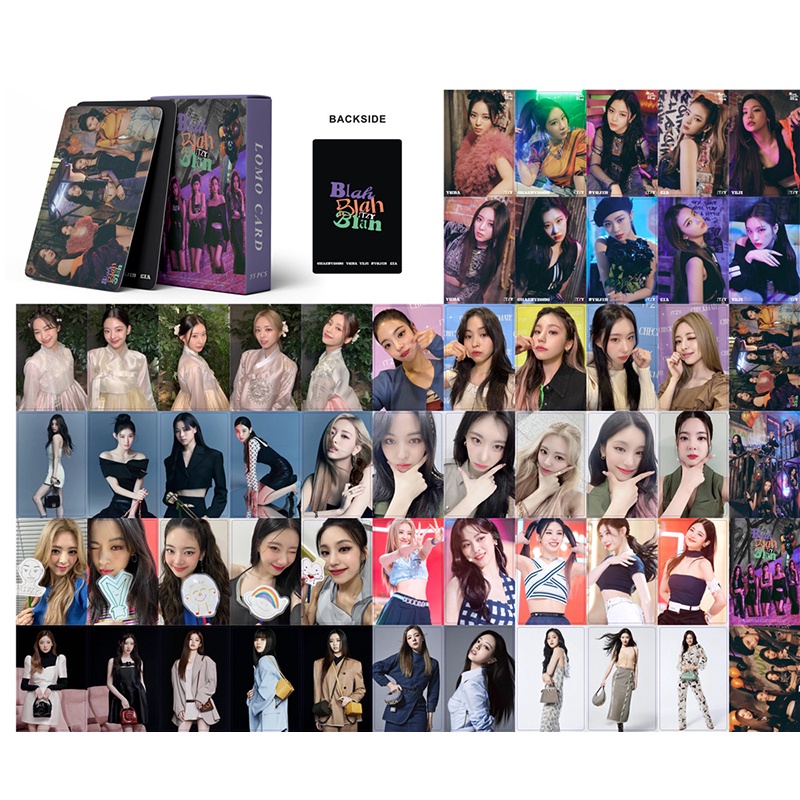 55pcs / Kotak Kartu Foto LOMO Blah Blah Blah ITZY 2022