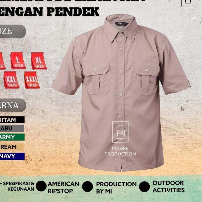 KEMEJA PDL LAPANGAN LENGAN PENDEK - KEMEJA PDL TACTICAL LENGAN PENDEK - Kream, M