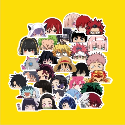 

1 Pack 30 PCS Stiker Karakter Anime Ngintip