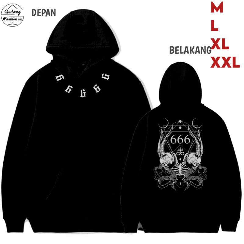 Jual Bisa Cod Hoodie Satanic Pria Sweater Jumper Wanita Original