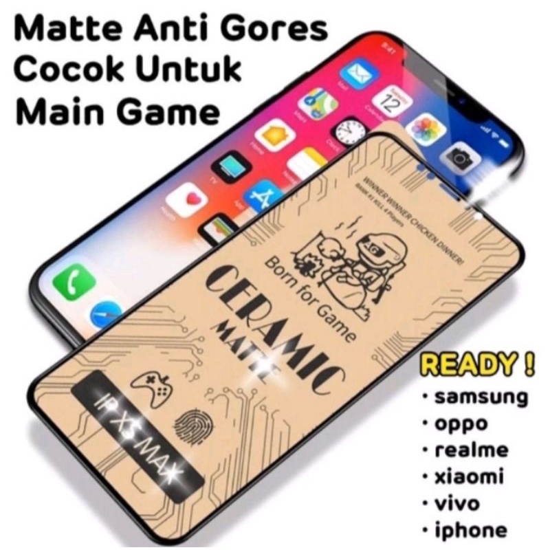 [SO] Realme Anti Minyak/ Oil Retak Gores Matte Tempered Glass