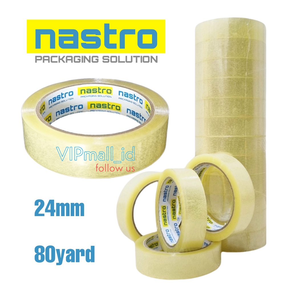 

SELOTIP 1 INCI NASTRO BENING 24mm x 80y - PER ROLL - SOLATIP ISOLASI SOLASI BENING TRANSPARAN - SELOTIP MURAH