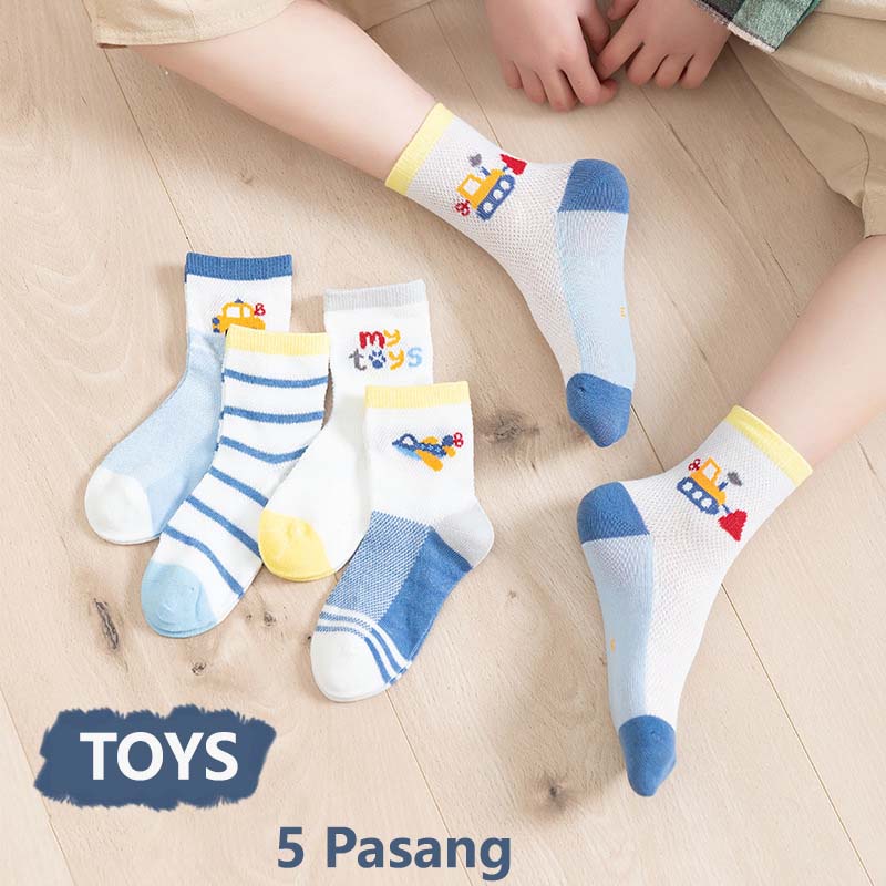 TOMUMUDA 5 Set Kaos Kaki Anak Umur 0 1 2 3 4 5 6 7 8 9 10 11 12 Tahun