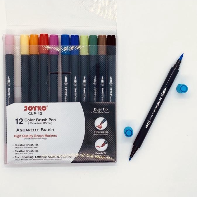 

Aquarelle Brush 12 Color Brush Pen Joyko CLP-43
