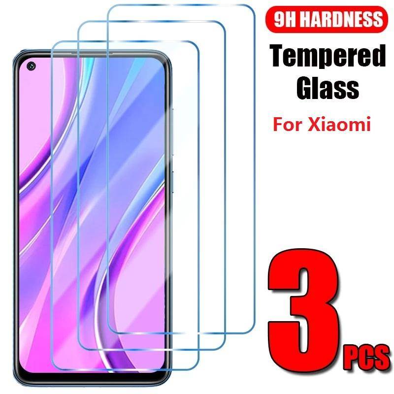 REDMI 3pcs Pelindung Layar Tempered Glass Untuk Xiaomi Note 7 10 11 11s Pro 5G 10 10T 11 11i 6 8 9T SE Lite Poco x3 x4 F3 Pro 5G