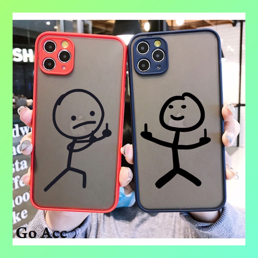 Softcase Casing AA10 Stickman For Xiaomi Redmi mi S2 8 11 Lite a1 5x Poco C40 F3 Pro M3 M4 X3 NFC GT 5G