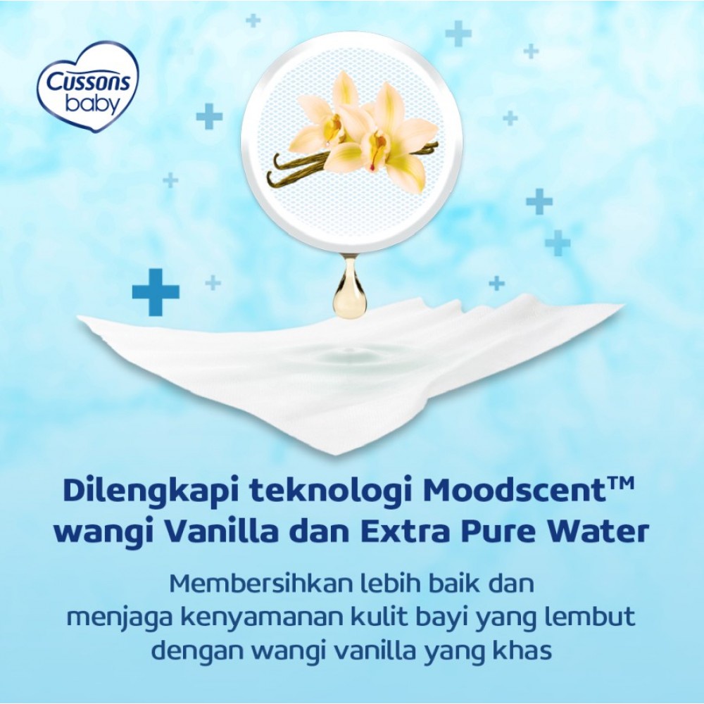 Cussons Baby Wipes Tissue Basah Bayi Mild &amp; Gentle 50 s - BUY 1 GET 1