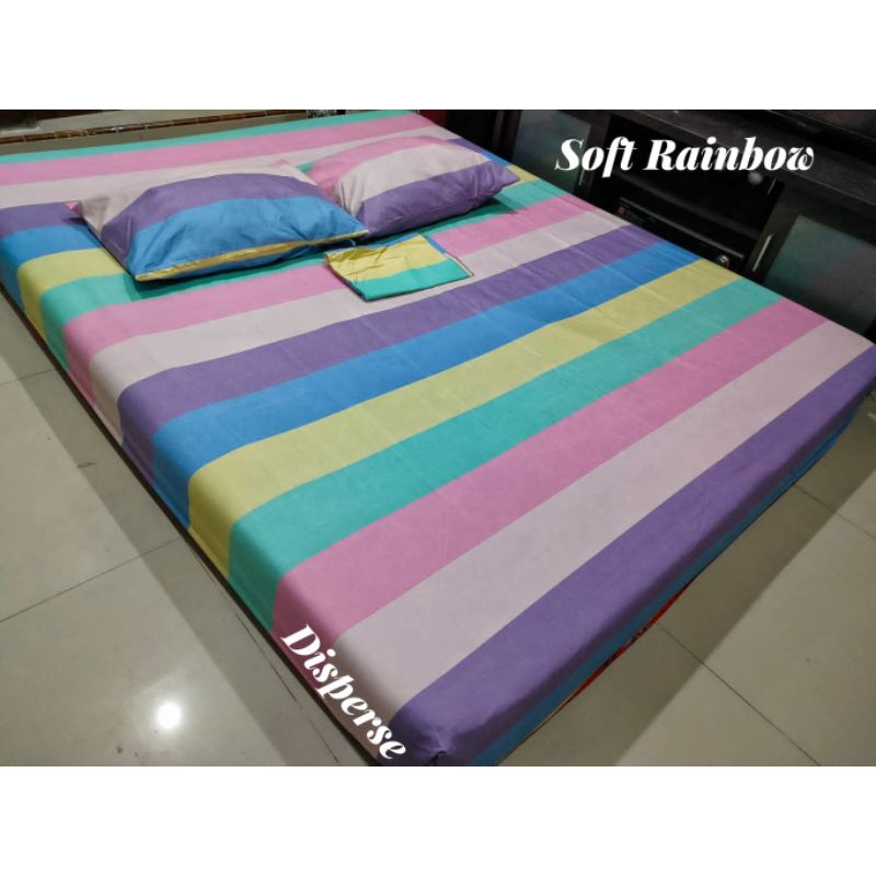 sprei soft rainbow