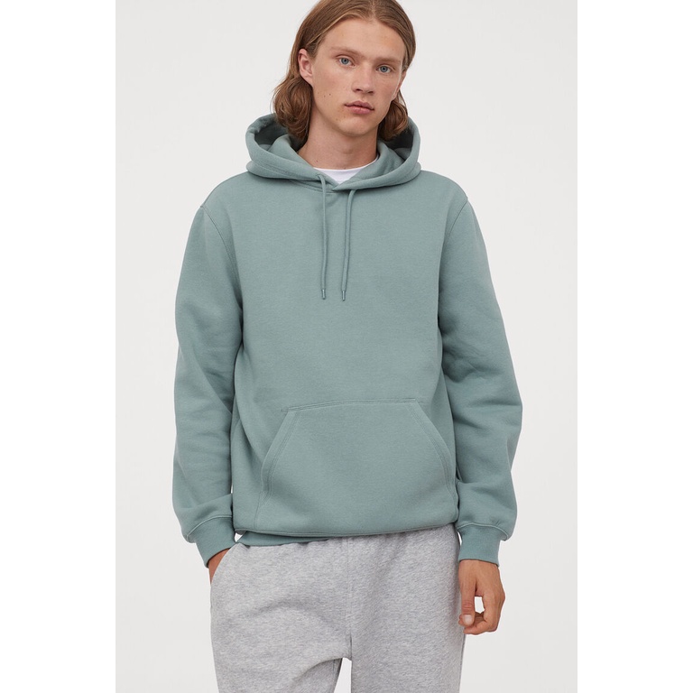 H&M RELAXED FIT HOODIE TOSCA