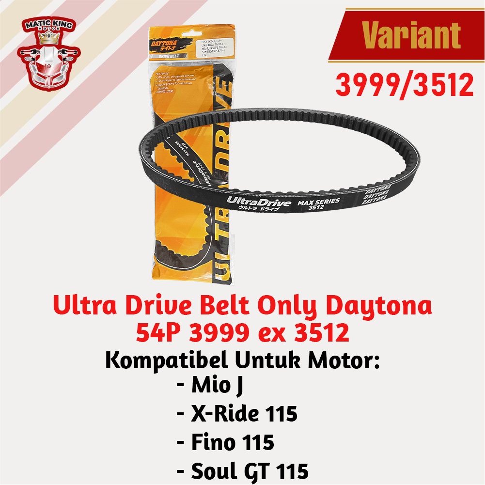 Vanbelt Fanbelt Mio J Soul GT Fino X-Ride Fi 115 Daytona Ultra Drive Belt 3999 3512