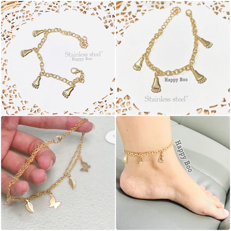 gelang kaki anklet stainless steel gelang kaki lonceng gelang kaki kerincing stainless steel ANkT