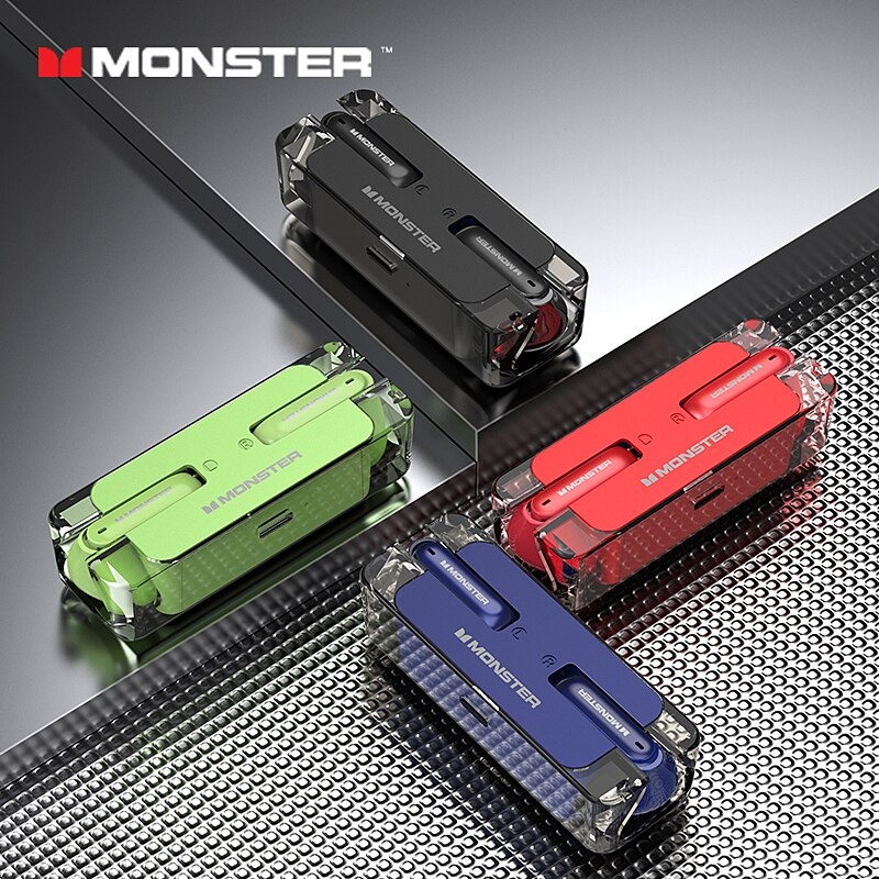 Monster XKT08 Wireless Bluetooth Earphone TWS Headset Earbuds - Hijau
