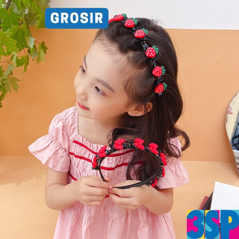 3SP | ART62 Bando Anak Bandana Kepang Motif Karakter Lucu Aksesoris Rambut Anak Karakter Lucu