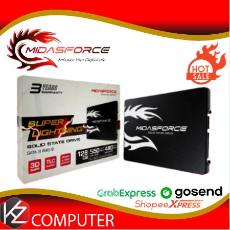 SSD 128GB MIDAS FORCE SATA III SUPER LIGHTNING - Tanpa Caddy