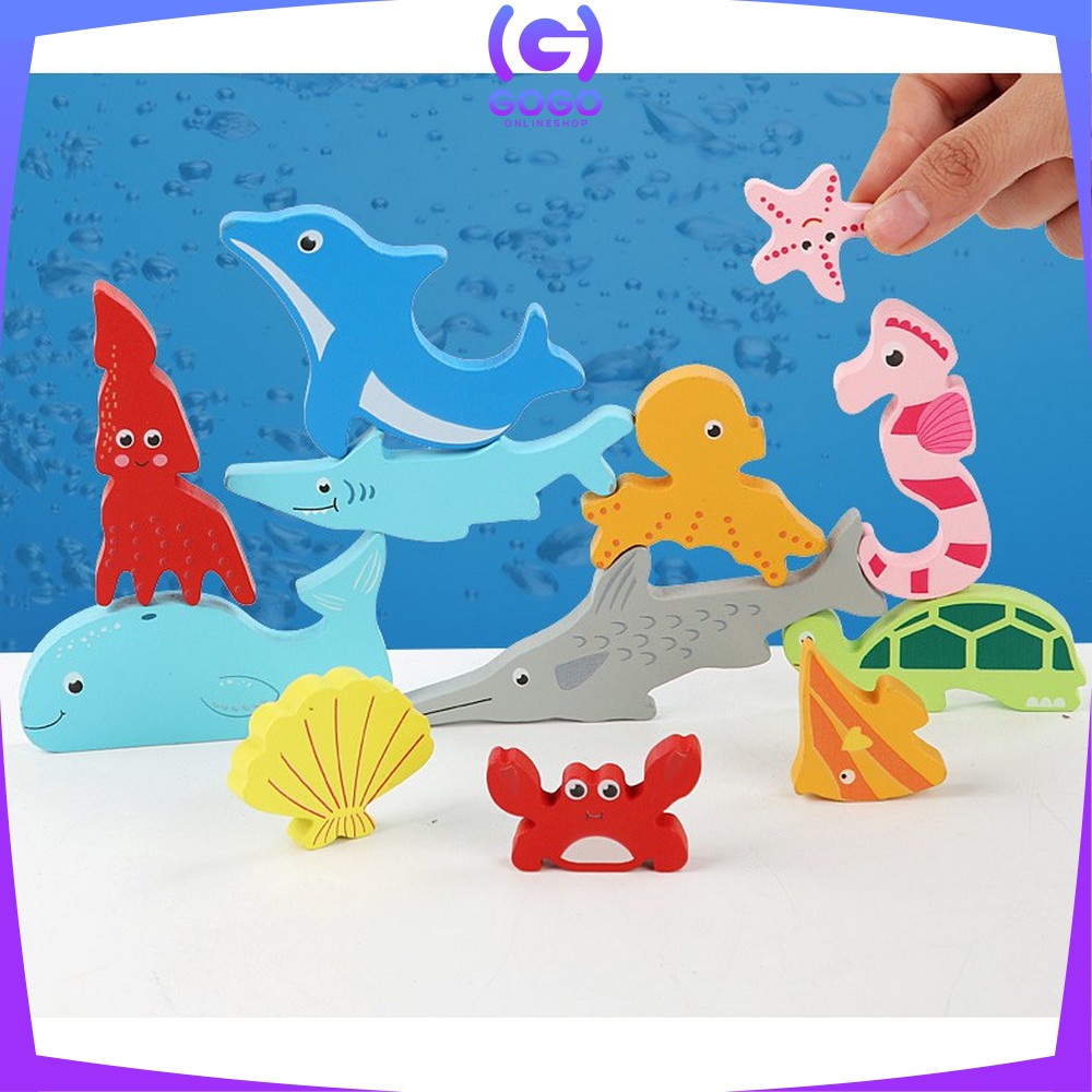 GOGO-M177 Mainan Puzzle 3D Wooden Toys Puzzle Kayu Mainan Edukasi Anak Jigsaw Puzzle Cocokkan Bentuk