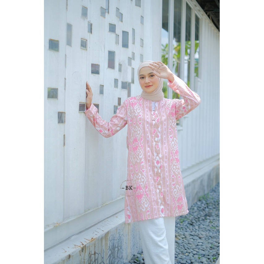 Baju Batik Wanita Modern M L XL XXL Atasan Batik Kerja Wanita Tunik Batik Kantor Batik Modern Seragam Batik