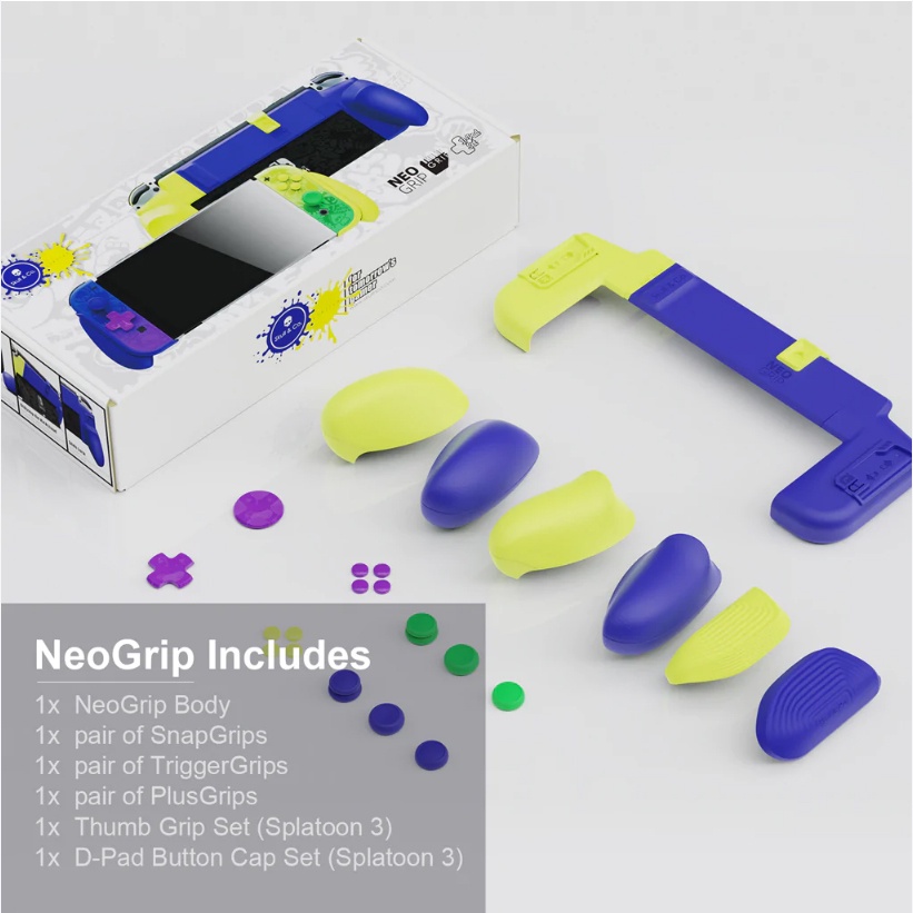 Casing Switch V1/V2/OLED Splatoon 3 Skull &amp; Co. NeoGrip GripCase