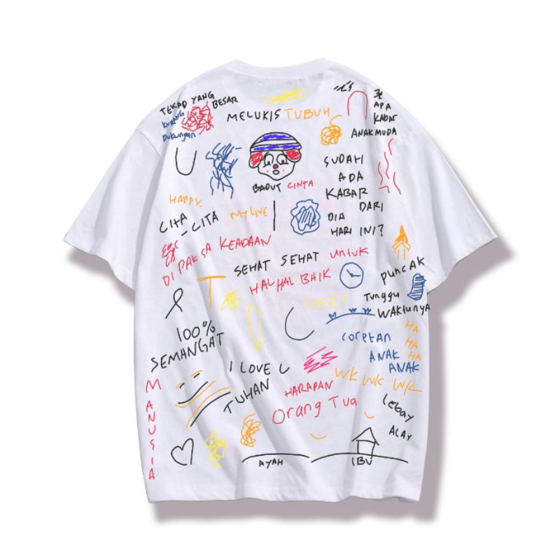 KAOS DISTRO ABSTRAK - KAOS LUKIS - DIZZY HAPPY