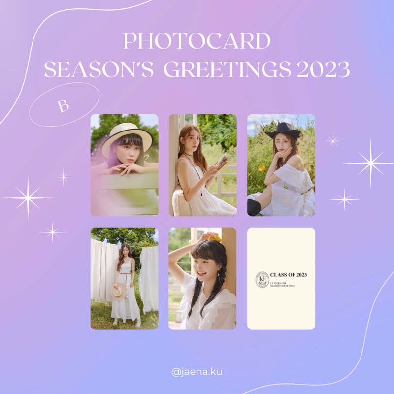 [LE SSERAFIM] PHOTOCARD SEASON’S GREETINGS 2023 LE SSERAFIM ‼️BACA DESKRIPSI‼️