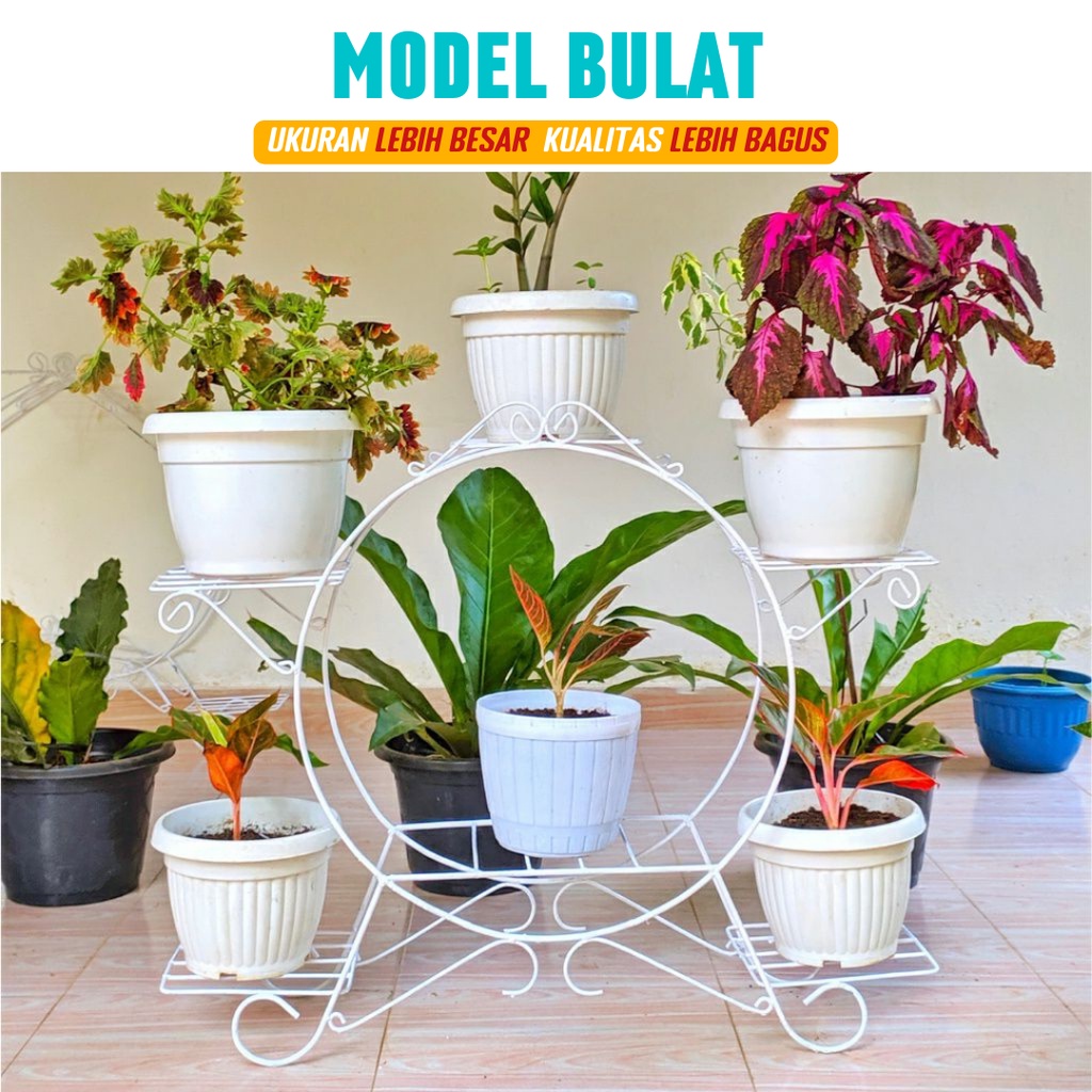 Rak Tanaman Bunga Susun Besi Bertingkat 5 Tempat Pot Besi Susun Besi Minimalis Murah Hiasan Rak Tama