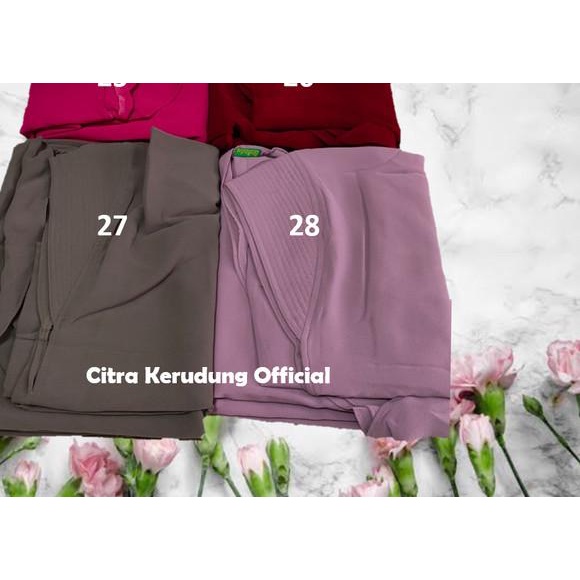 Jilbab Syari Ceruty Babydolls premium import model polos 2 Layer - Merah Maroon