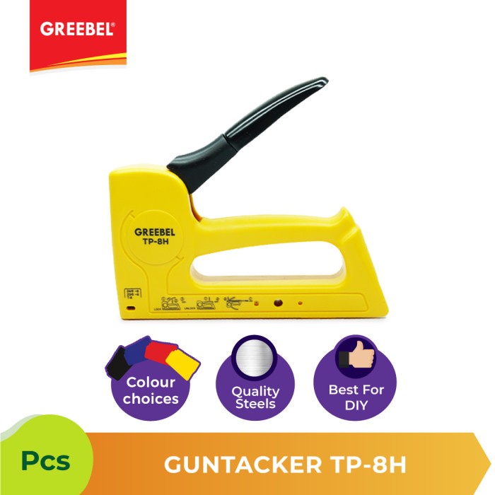 Stapler Tembak Guntacker Greebel TP-8H Heavy Duty - untuk DIY / UMKM