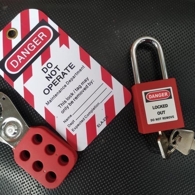 Jual Anugrah Tehnika Gembok Loto With Hasps Loto Tags Red Safety Padlocks Shopee Indonesia