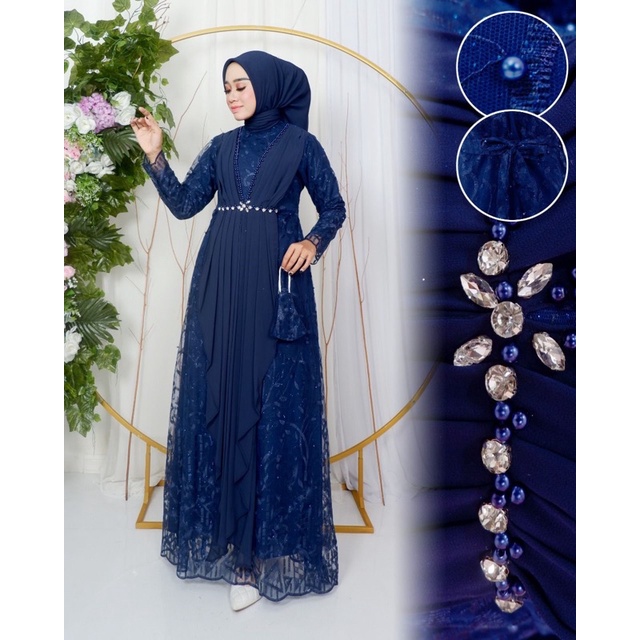 PB&gt; GAMIS VIARA PAYET MIX CERUTY BABY DOLL / KEBAYA GAMIS FULL TILLE BORDIR KOMBINASI PAYET / GAMIS MODERN MODIS KEKINIAN