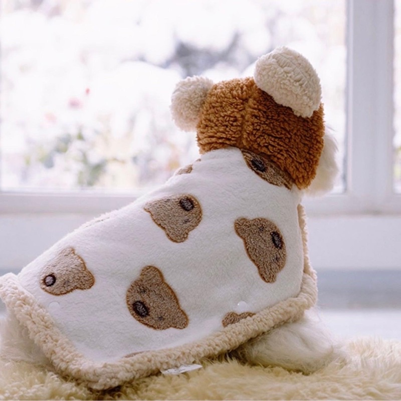 Miko bear korea cloak blanket for pet