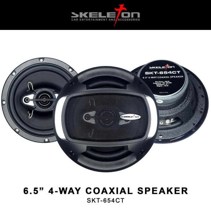 Skeleton Speaker Coaxial - 6.5 - SKT 654CT - Hitam