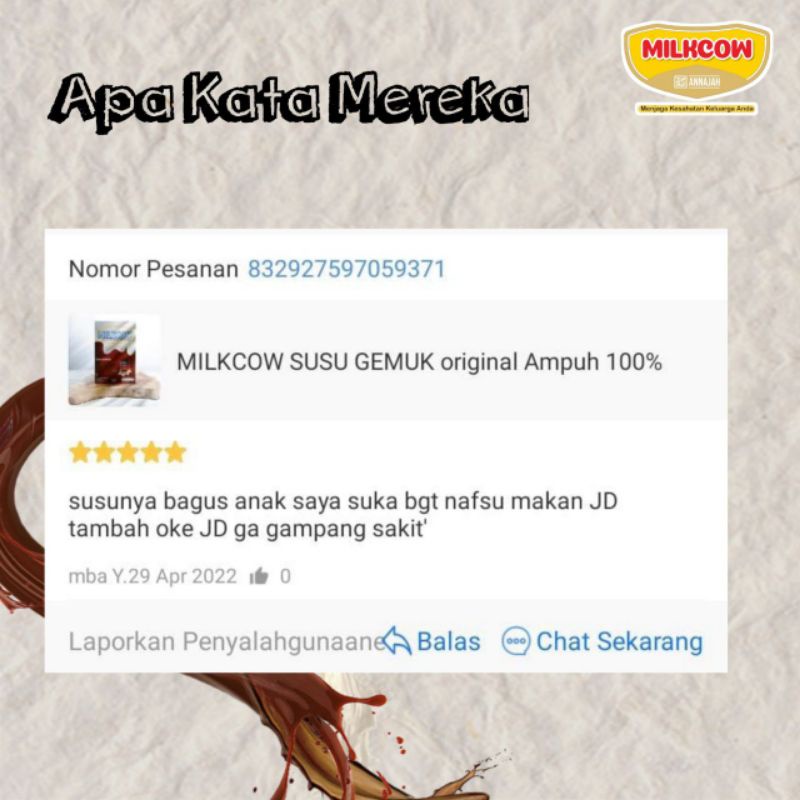 MILKCOW Susu Gemuk Pertumbuhan BB Anak dan Dewasa