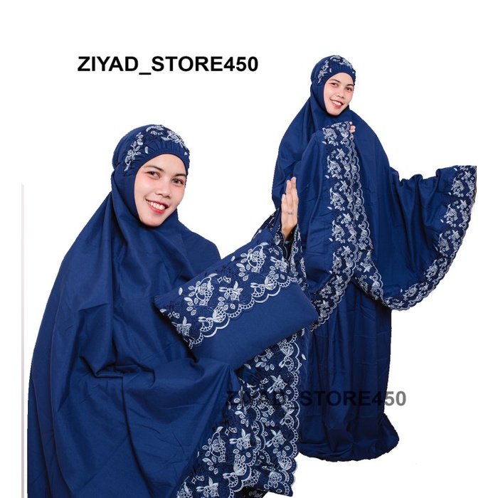 

(COD) Hampers Box Kado Mukena Dewasa Siti Khadijah Free Tasbih &Kartu Ucapan - navy color