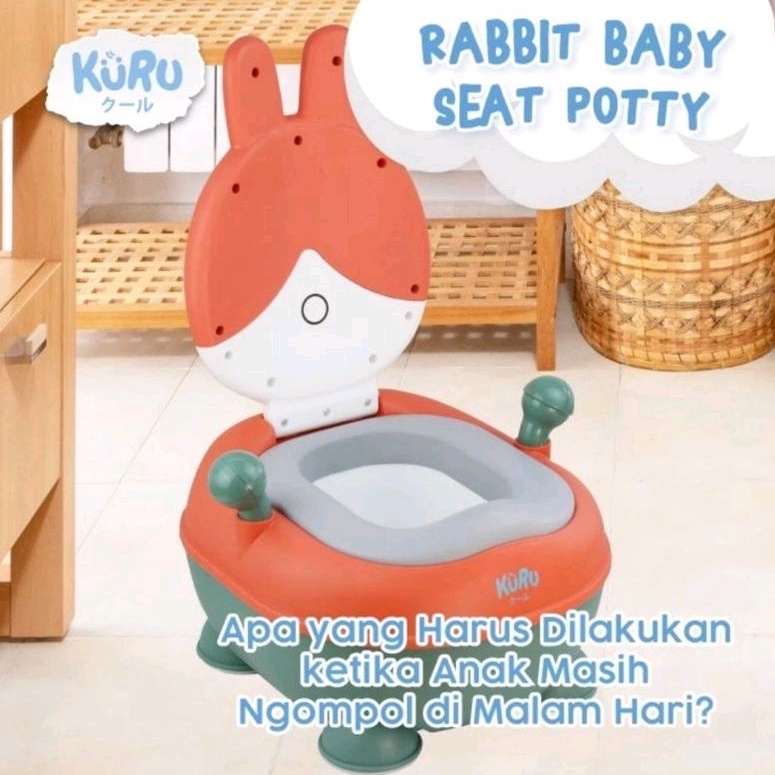 KURU Potty Train Rabbit Girl Series / Potty Training Anak Motif Kelinci