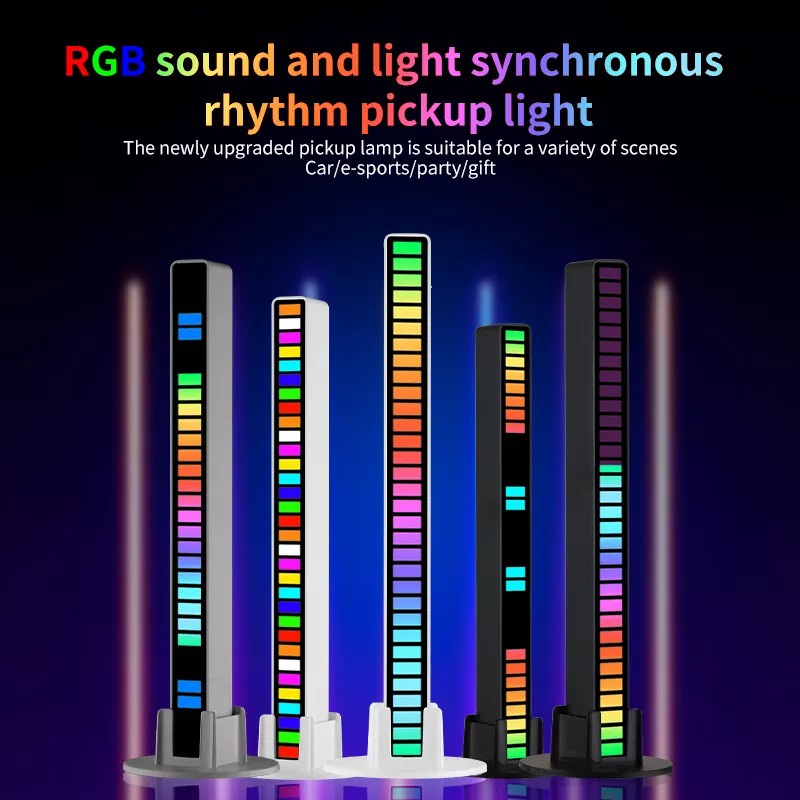 Lampu LED RGB Bar Strip Spectrum Audio Indicator Music Sound Control Lamp Music Atmosphere Light AH060 - XOBOX