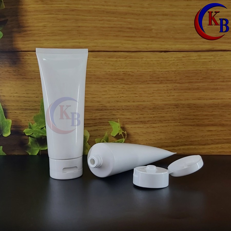 BOTOL TUBE 100 ML PUTIH / BOTOL HDPE 100ML / BOTOL FLIPTOP TUBE 100 ML