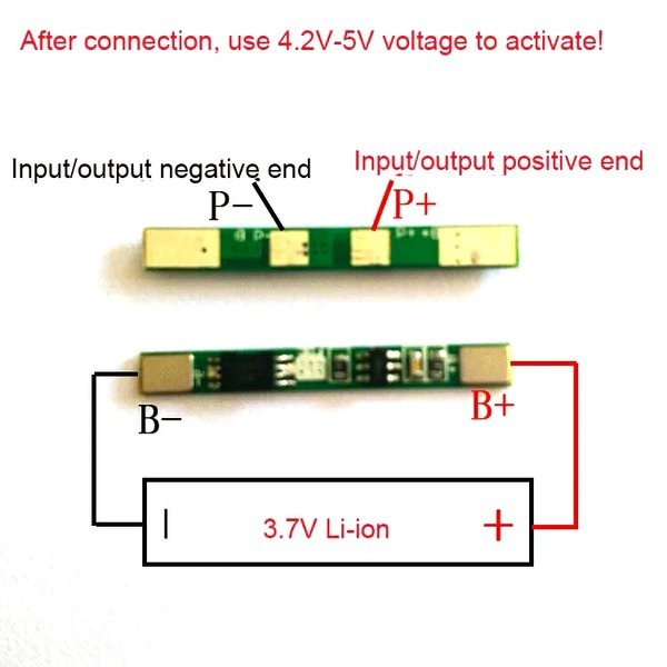 BMS 1S 3A protection board for 1S 3.7V 18650 Li ion Batery Batre