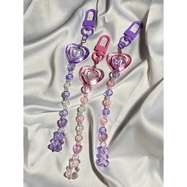 keychain beads kpop love ver