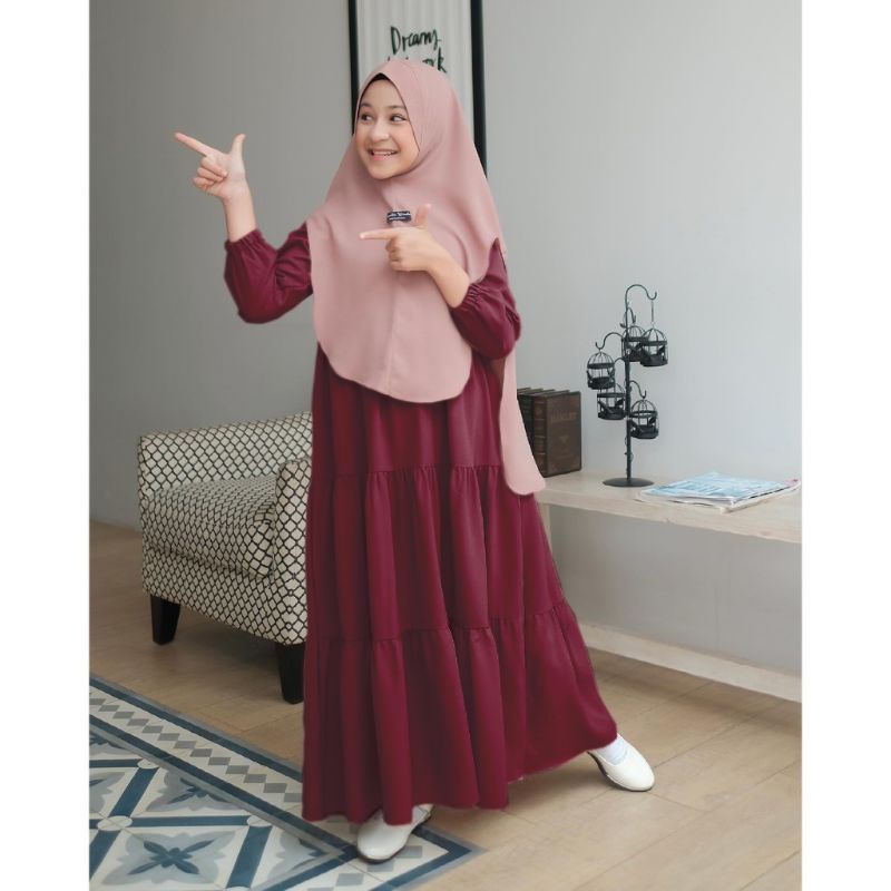 Gamis Hanum Anak Usia 7 - 13 Tahun