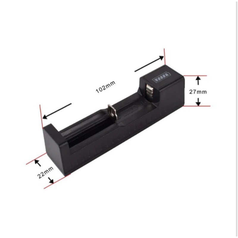 Adaptor Charger Baterai Warna Hitam Dengan Port USB