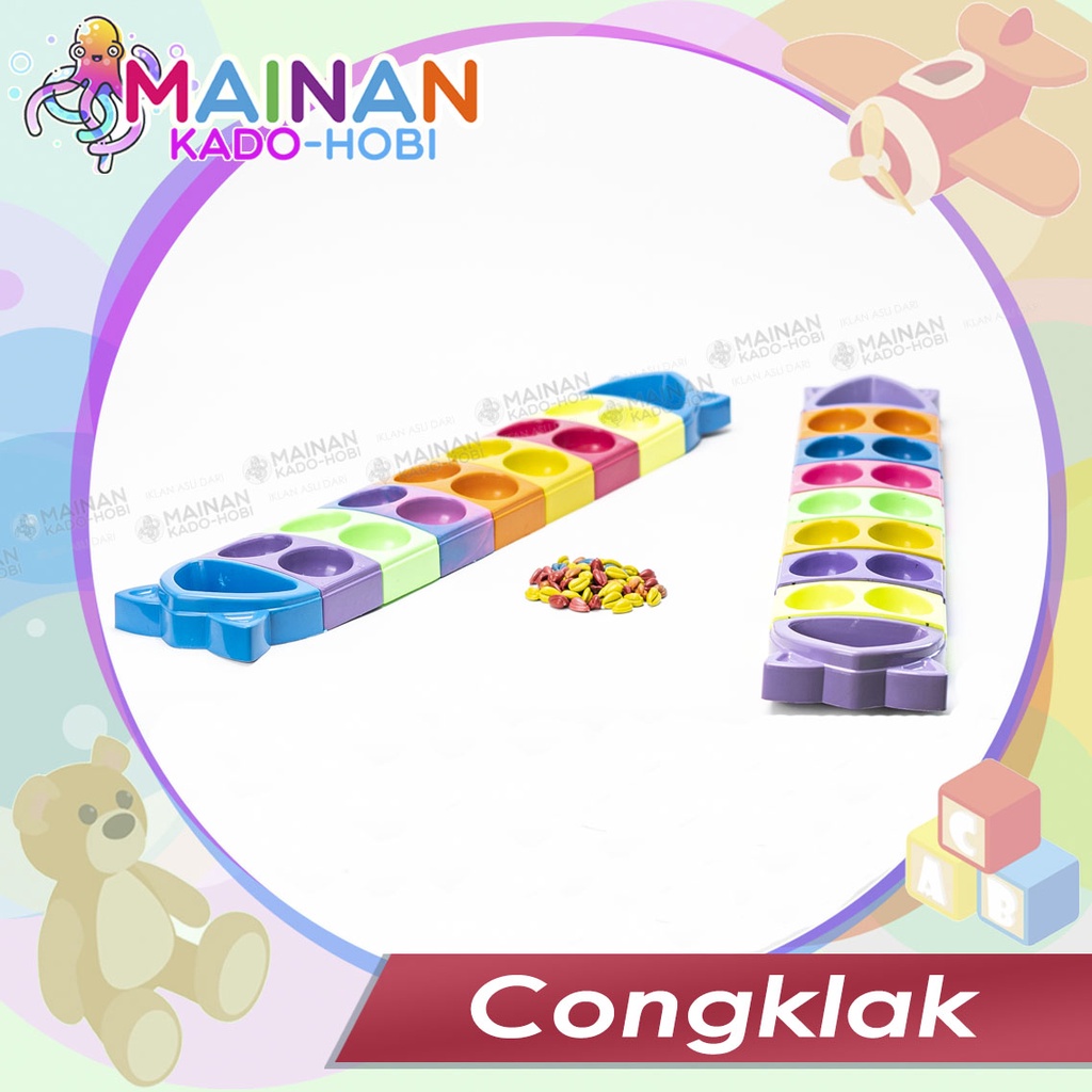 MAINAN ANAK TRADISIONAL CONGKLAK FULL COLOUR