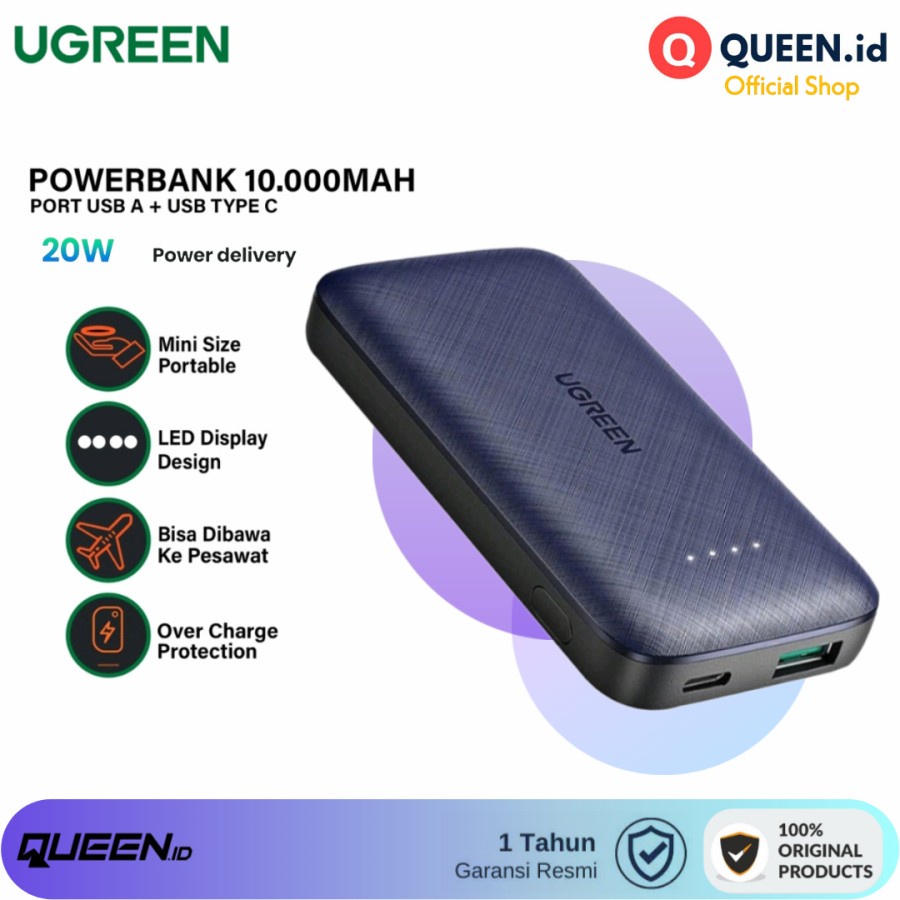 Jual Ugreen Power Bank Mini Mah W Pd Usb Type C Dual Port