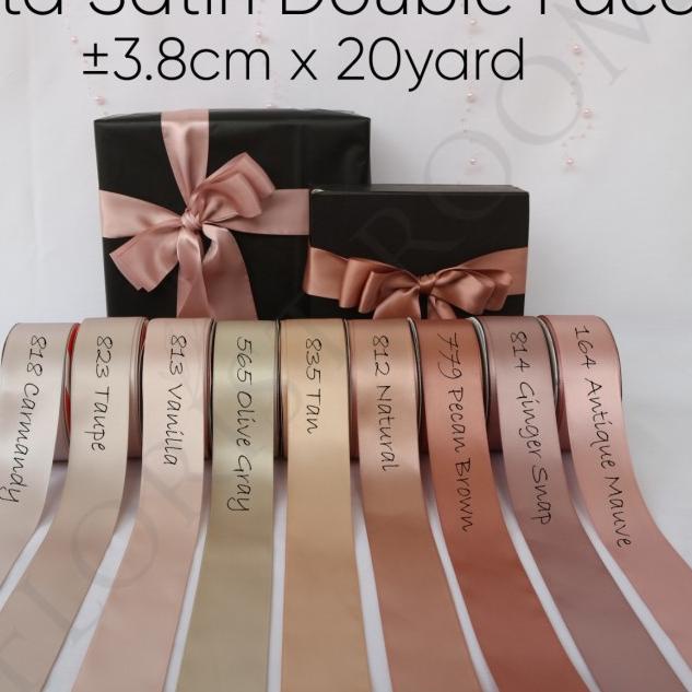 

Pita satin Double Face ±3.8cm - Satin - Ribbon - 835 Tan