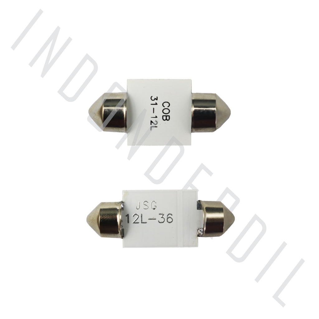 Lampu LED COB 12 31-36 mm Plafon-Interior Kabin Festoon Mobil Putih Super Terang