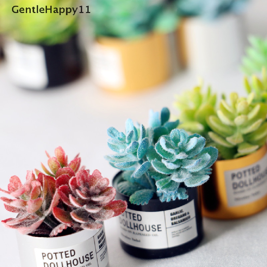 Gentlehappy Simulasi s Hijau Mini Pohon Pot Untuk 1: 12miniatur Pot Rumah Boneka id