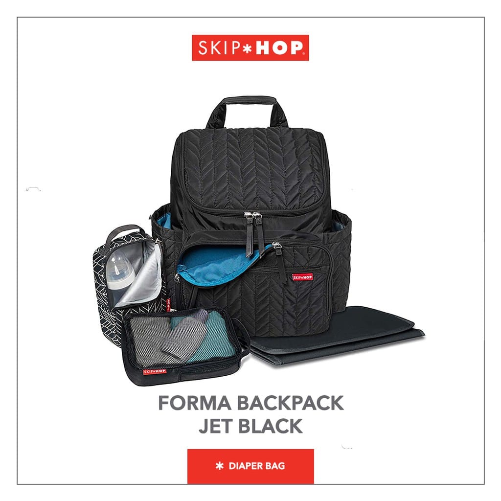 Skip Hop Forma Backpack Jet Black/Navy - Tas Perlengkapan Bayi