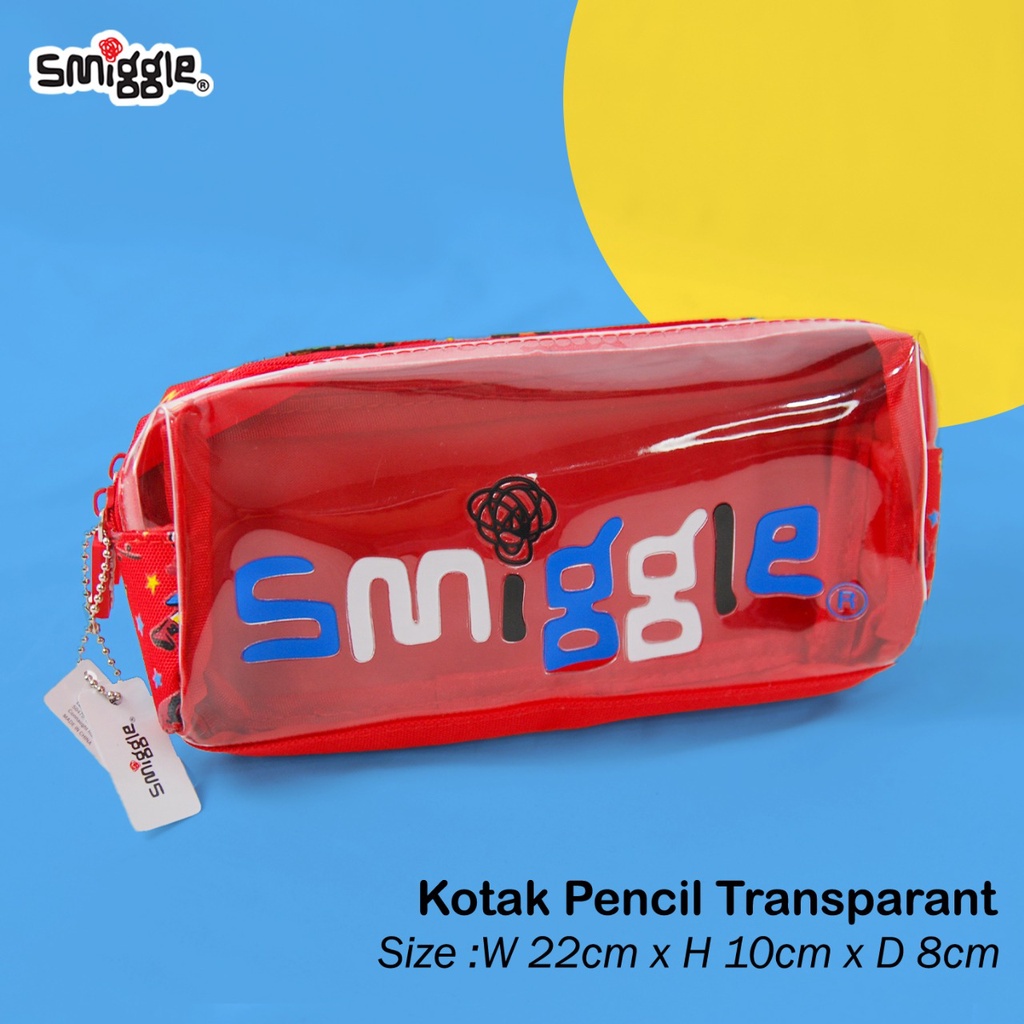 

Smiggle Wander Id Dual Zip Pencil Case kotak pencil transparant SMWD